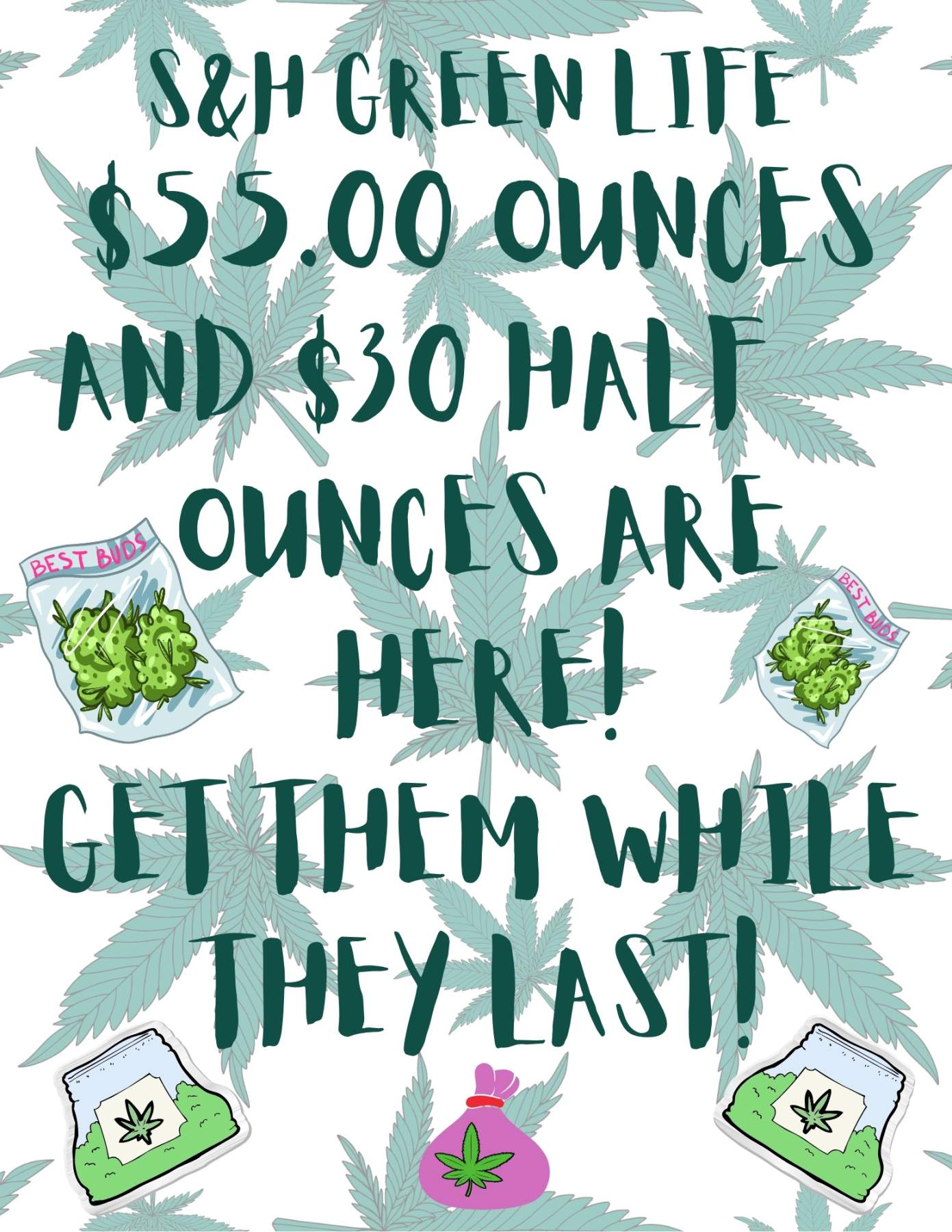 $55.00 OUNCES ARE HERE! GET THEM WHILE THEY LAST!